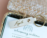 Engraved Keychain - For Her - DUSKY LARK