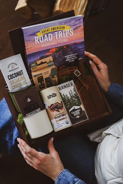 Personalized curated gift box for road trips and camping | Dusky Lark