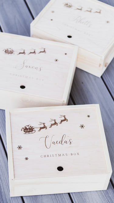 Holiday Keepsake Box - Santa Sleight - DUSKY LARK