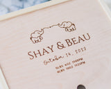 Twins Keepsake Box - Baby Elephants - DUSKY LARK