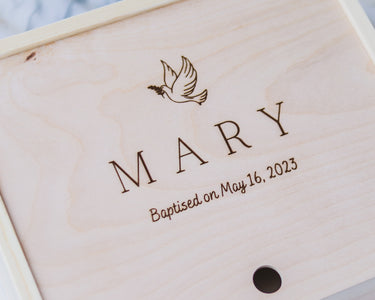 Baptism Keepsake Box - Mary Edition - DUSKY LARK