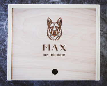 Dog Memorial Box - Run Free Buddy - DUSKY LARK