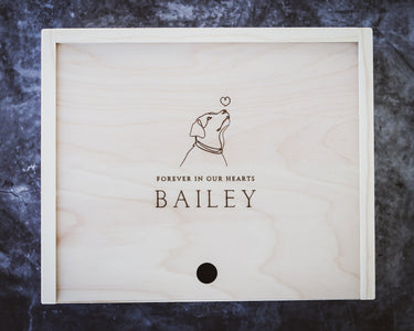 Dog Memorial Box - Forever In Our Hearts - DUSKY LARK