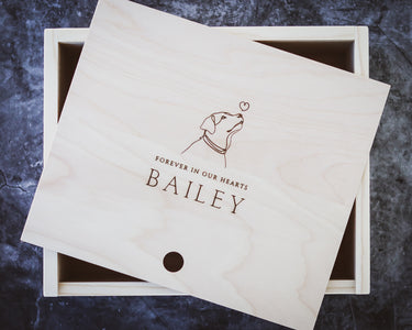 Dog Memorial Box - Forever In Our Hearts - DUSKY LARK