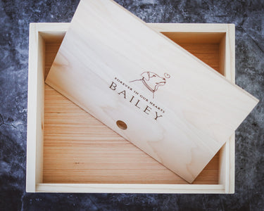 Dog Memorial Box - Forever In Our Hearts - DUSKY LARK