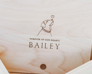 Dog Memorial Box - Forever In Our Hearts - DUSKY LARK