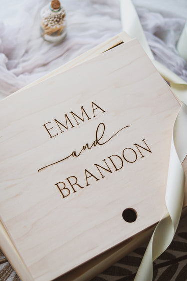 Wedding Memory Box - Simple Calligraphy - DUSKY LARK