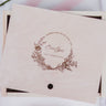 Baby Keepsake Box - Flower Wreath With Text - DUSKY LARK