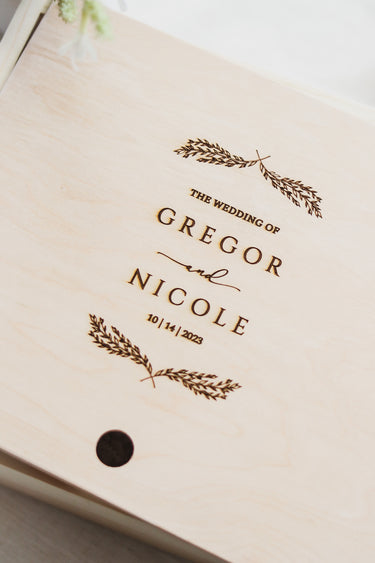 Wedding Memory Box - Wreath - DUSKY LARK
