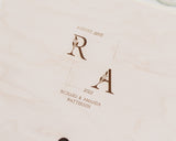 Wedding Memory Box - Monogram Letters - DUSKY LARK