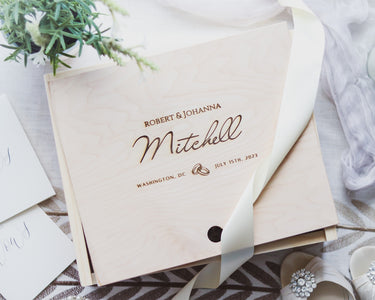 Wedding Memory Box - Wedding Rings - DUSKY LARK