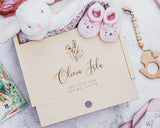 Baby Keepsake Box - Moon & Flower - DUSKY LARK