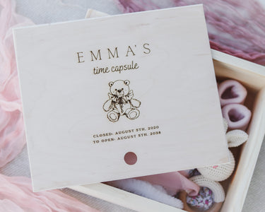 Baby Keepsake and Memories Box - Time Capsule For Girls - DUSKY LARK