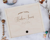 Baby Keepsake Box - Leaf Wreath - DUSKY LARK