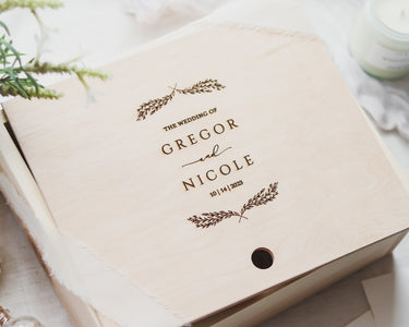 Wedding Memory Box - Wreath - DUSKY LARK